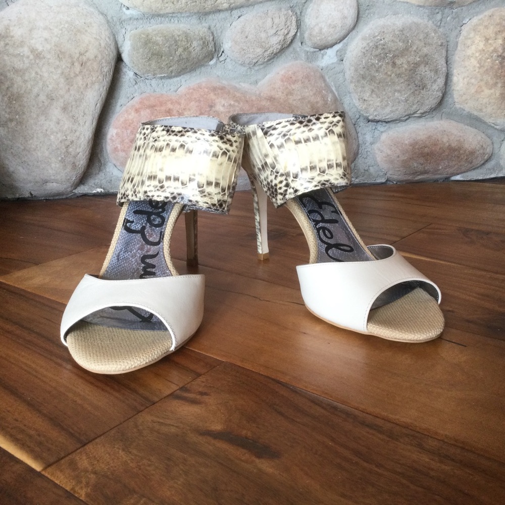 ✔️Sam Edelman Scotti Snakeskin Heel Sandals Size 7.5